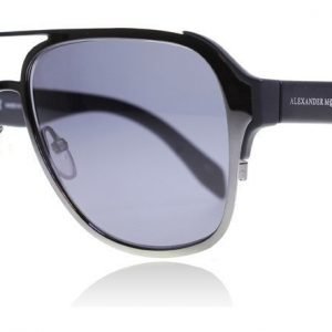 Alexander McQueen 0012S 003 Rutenium-savunharmaa Aurinkolasit