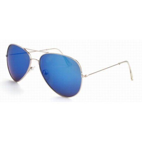 Aviator 0911 Silver Blue Mirror