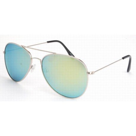 Aviator 7602 Silver Gold Mirror