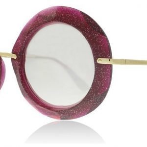 Dolce and Gabbana 6105 31057V Fuschia Glitter Gold Aurinkolasit