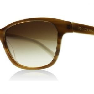 Emporio Armani 4004 504713 Ruskea raita ja kerma Aurinkolasit