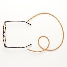 Eyewear string leather - Beige