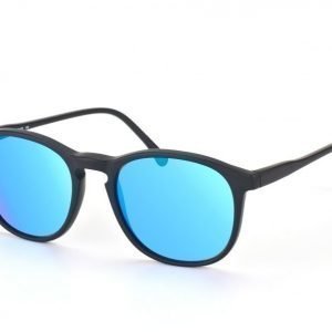 Illesteva IL Hudson-matte black w blue mirror aurinkolasit