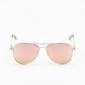 Le Specs Drop Top Brushed Gold Coral Lens aurinkolasit