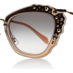 Miu Miu 04Qs 04QS TV14K0 Pinkki-harmaa Aurinkolasit