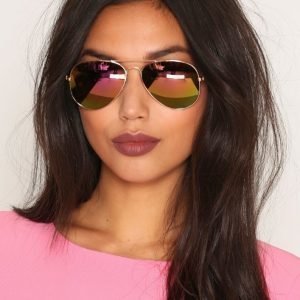 Nly Accessories Pilot Sunglasses Aurinkolasit Rose Gold / Pink