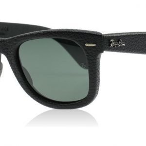 Ray-Ban 2140QM Wayfarer Leather 2140QM 1152N5 Musta Nahka Aurinkolasit