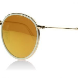 Ray-Ban 3517 Folding Round 3517 001/93 Kulta-valkoinen Aurinkolasit