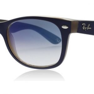 Ray-Ban New Wayfarer RB2132 63083F Matta sininen-opaalin ruskea Aurinkolasit