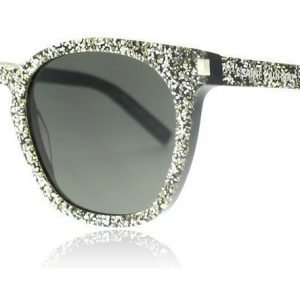 Saint Laurent SL28 009 Hopea-musta glitter Aurinkolasit