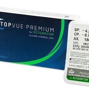 TopVue Premium for Astigmatism 1 kpl Tooriset piilolinssit