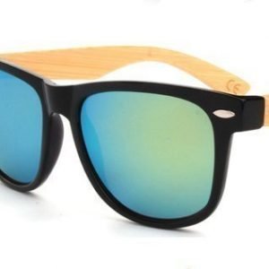 Wayfarer bamboo gold mirror