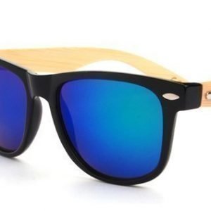 Wayfarer bamboo green mirror