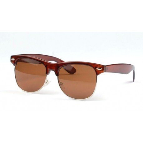 Wayfarer med retro solglasögon Clear Brown